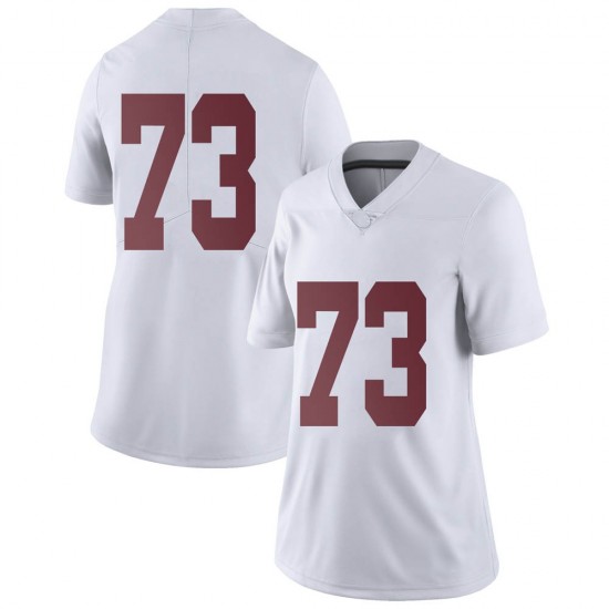 Alabama Crimson Tide Women's Evan Neal #73 No Name White NCAA Nike Authentic Stitched College Football Jersey AC16P44BH